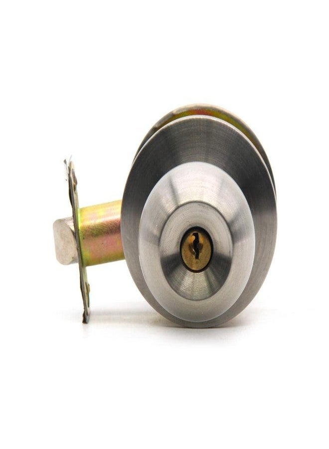 MLD STA005 Bedroom Living Room Round knob Door Locks Tubular Cylindrical Lock Backset Doors with 3 Keys (Stainless Steel 202,Colour- Silver Matte) Pack of -1 - Image 4